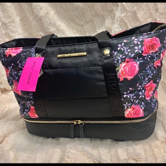 Betsey Johnson Handbags - Betsey Johnson Oversized Floral Yoga Tote
